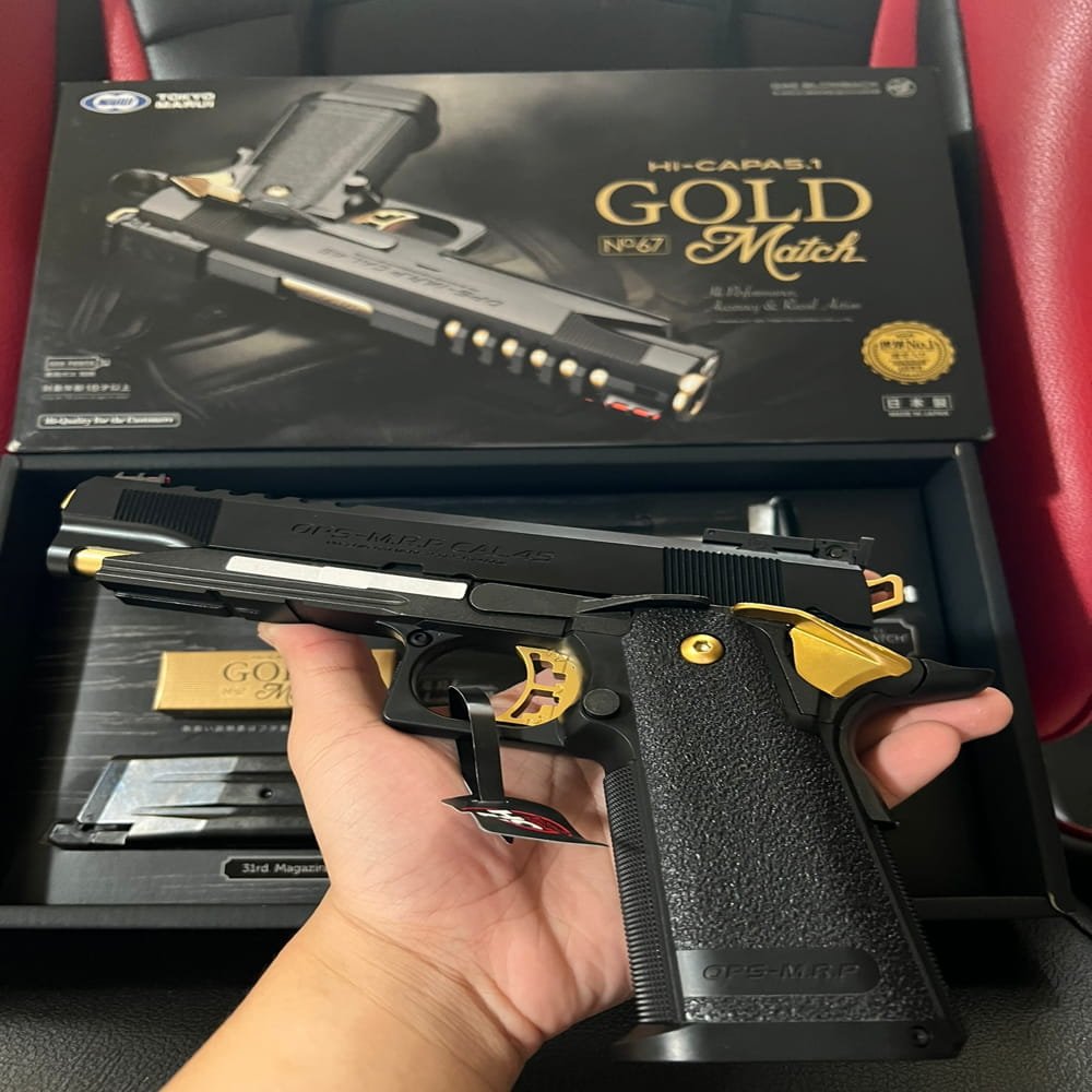Tokyo Marui Hi-Capa 5.1 Gold Match GBB Airsoft – Gas Blowback Pistol 6mm (1) Tokyo Marui Hi-Capa 5.1 Gold Match GBB Airsoft – Gas Blowback Pistol 6mm