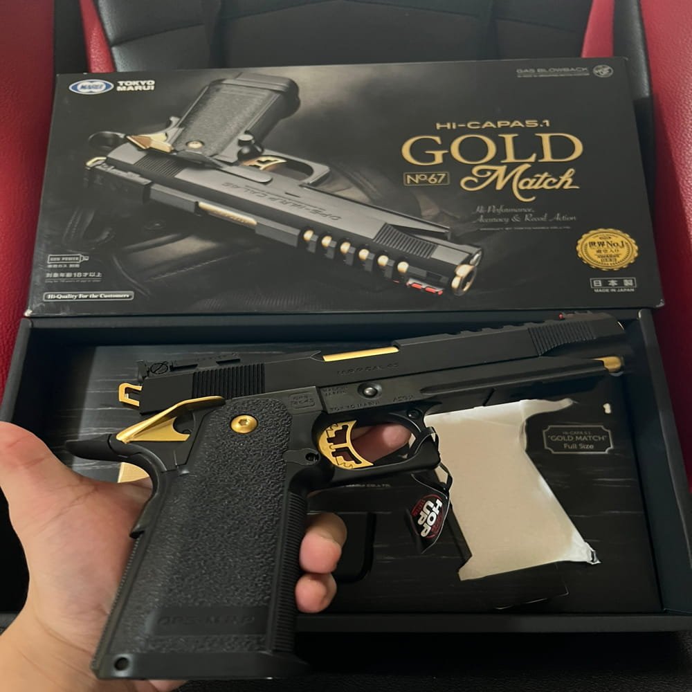 Tokyo Marui Hi-Capa 5.1 Gold Match GBB Airsoft – Gas Blowback Pistol 6mm (5)
