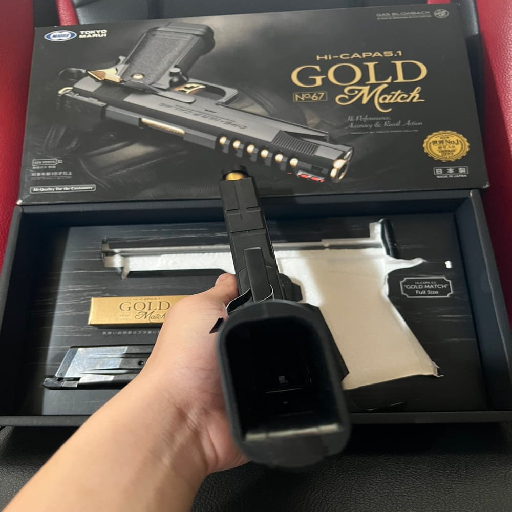 Tokyo Marui Hi-Capa 5.1 Gold Match GBB Airsoft – Gas Blowback Pistol 6mm (7)