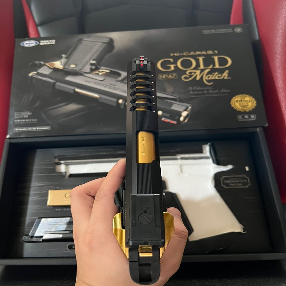 Tokyo Marui Hi-Capa 5.1 Gold Match GBB Airsoft – Gas Blowback Pistol 6mm (8)